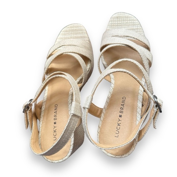 Lucky Brand Women's Carlisha Platform Wedge Sandal Desert Sage Sz 10 - Picture 5 of 7